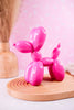 8" Pink Resin Balloon Dog - Whiskey Skies - RAZ IMPORTS