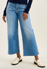Judy Blue Mid Rise Wide Leg Ankle Length Jeans
