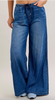 Judy Blue High Waist Dark Wash Palazzo Jeans With Drawstring Waist
