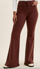 Judy Blue High Waist Cocoa Brown Flares With Lace Up Fly