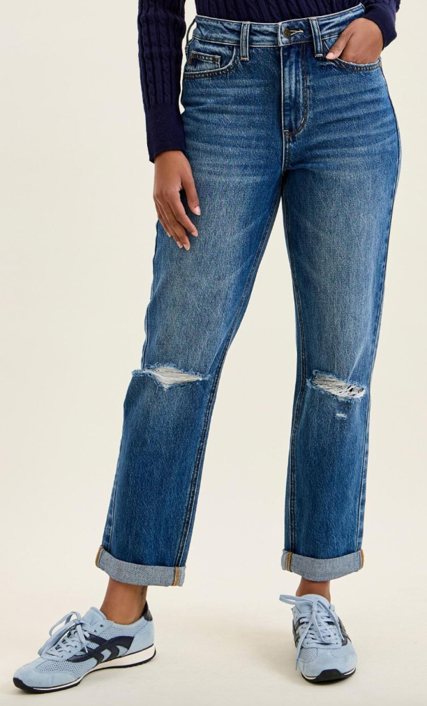 Judy Blue High Waist Rigid Magic Distressed Boyfriend Jeans