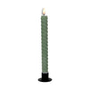 9.5" Sage Spiral LED Taper Candle - Whiskey Skies - WT COLLECTION