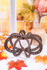 9.75" Metal Horseshoe Pumpkin - Whiskey Skies - GERSON COMPANIES