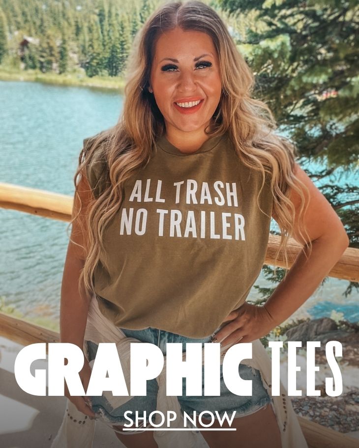 Trendy women's graphic tee with bold lettering and vintage-inspired design, perfect for casual everyday wear