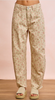 Ditzy Floral Print Barrel Leg Denim Pants