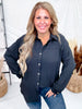 Textured Long Sleeve Button Front Blouse (5 Colors)