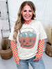 Turquoise Treats Halloween Pumpkin Graphic T-Shirt