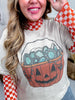 Turquoise Treats Halloween Pumpkin Graphic T-Shirt