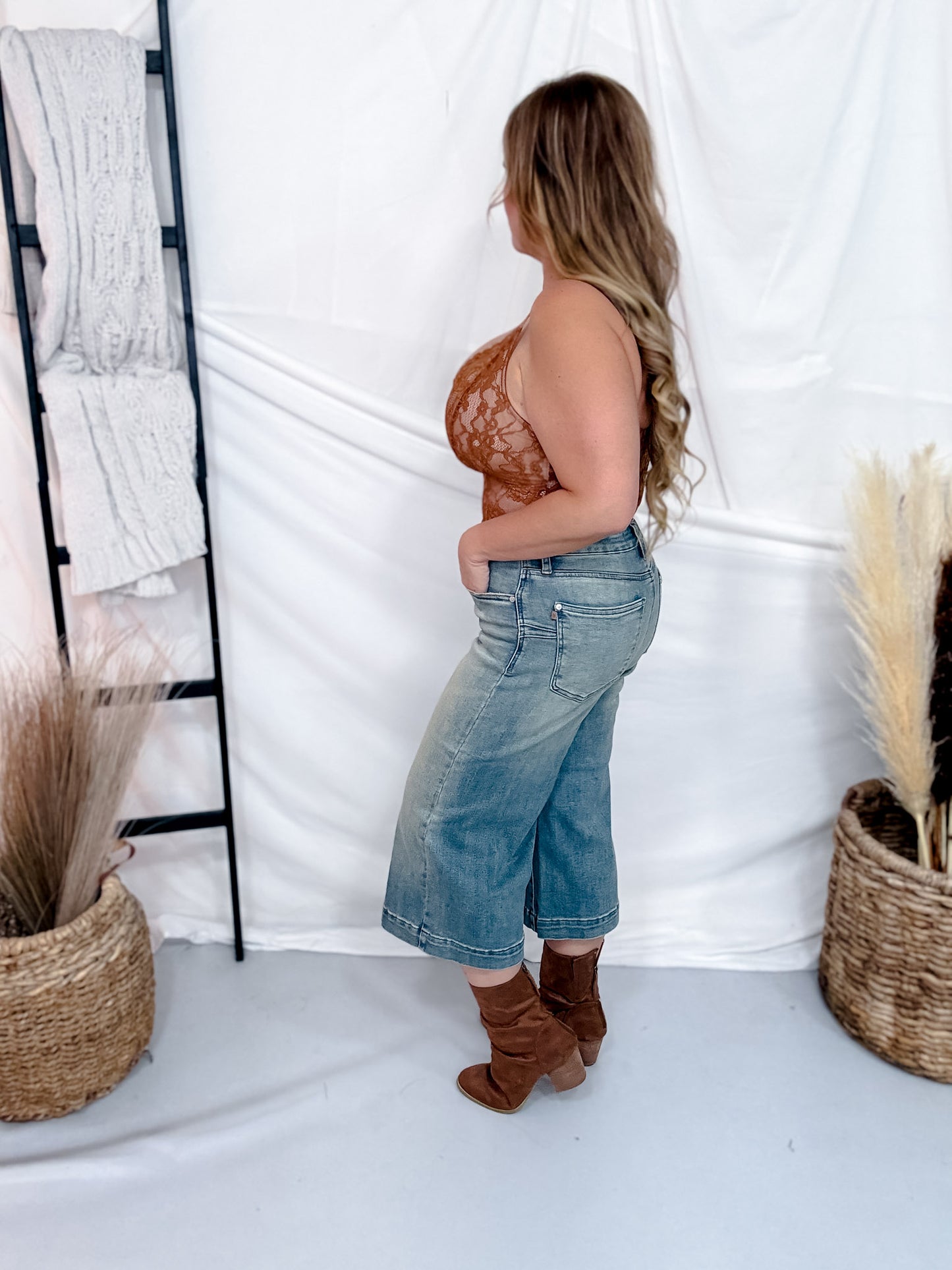 Sculpting Thong Bodysuit In Brown Lace