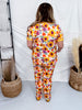 Fall Sunflowers Short Sleeve Top & Joggers Loungewear Set