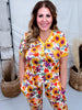 Fall Sunflowers Short Sleeve Top & Joggers Loungewear Set