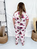 Mauve Rose Print Short Sleeve Top & Joggers Loungewear Set