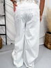 Judy Blue High Waist White Featherweight Palazzo Pants W/ Elastic Waist