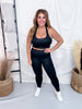 Black Leopard Print Longline Sports Bra