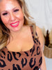 Sleeveless Leopard Print Wide Leg Jumpsuit