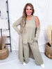 3 Piece Brushed Thermal Loungewear Set With Cardigan (8 Colors)