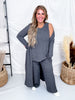 3 Piece Brushed Thermal Loungewear Set With Cardigan (8 Colors)