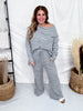 Brushed Soft Off Shoulder Top & Flare Pants Set (8 Colors)