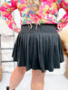Black Pleated Skort with Pockets