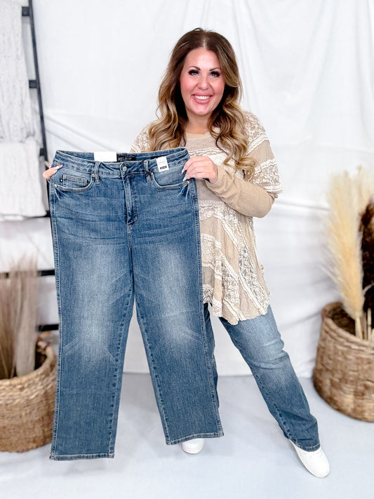 Judy Blue Tummy Control High Waist Straight Leg Jeans