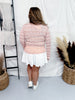 Peach Floral Mock Neck Top
