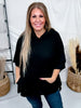 Hooded Poncho Style Sweater Top (7 Colors)