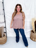 Hacci Striped Cardigan & Tank Top Set (5 Colors)