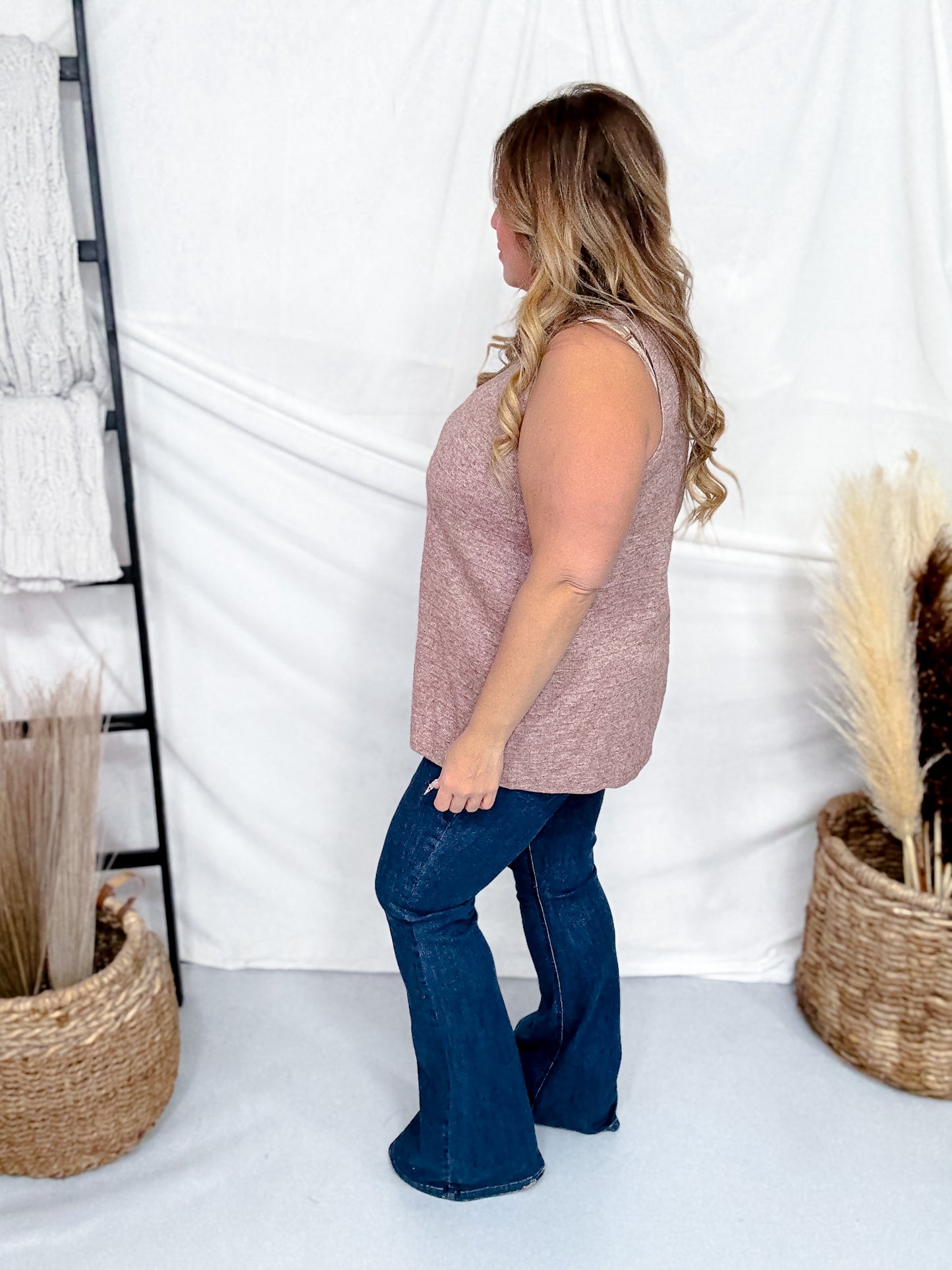 Hacci Striped Cardigan & Tank Top Set (5 Colors)