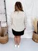 Ivory & Oatmeal Striped V-Neck Cardigan