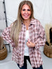 Pink & Mauve Long Sleeve Lightweight Button Down Shacket