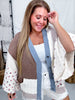 Tapered Wide Short Sleeve Button Down Cardigan FINAL SALE