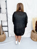 Long Sleeve Black Knit Open Cardigan