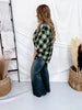 Green & Black Plaid Flannel With Raw Edge Hems