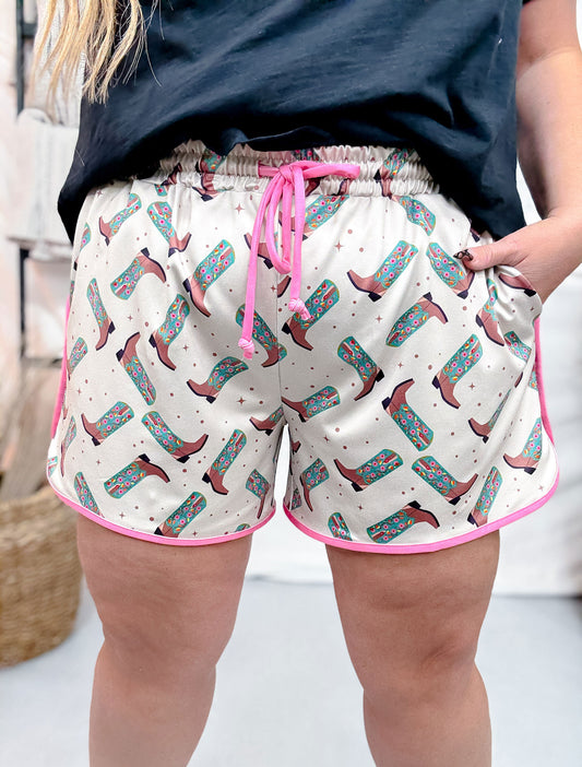 Better In Boots Western Inspired Drawstring Shorts