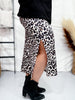 Leopard Print Midi Skirt