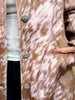 Pink & Brown Cow Print Faux Fur Duster
