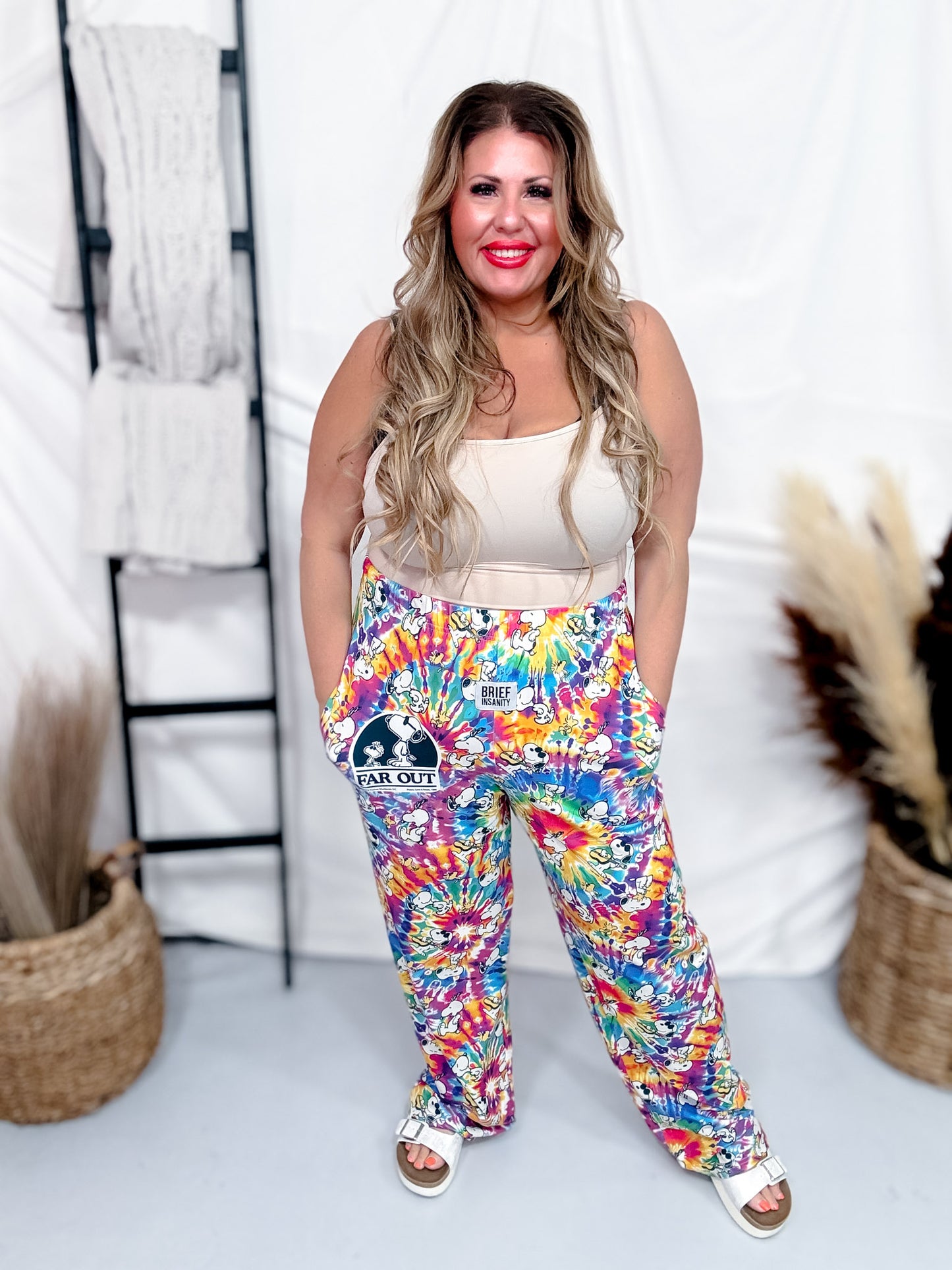 "Far Out" Licensed Snoopy Groovy Loungewear Pants