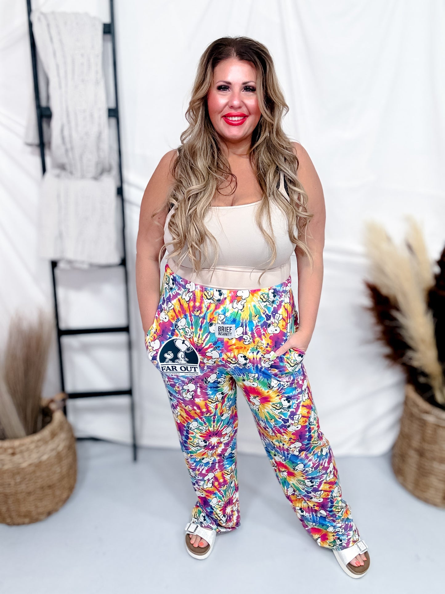 "Far Out" Licensed Snoopy Groovy Loungewear Pants