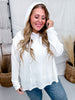Ivory Lightweight Hoodie With Layered Sleeves