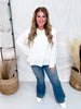 Ivory Lightweight Hoodie With Layered Sleeves