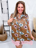 Button Down Rodeo Dress W/ Pink Lace Detail