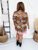 Button Down Rodeo Dress W/ Pink Lace Detail
