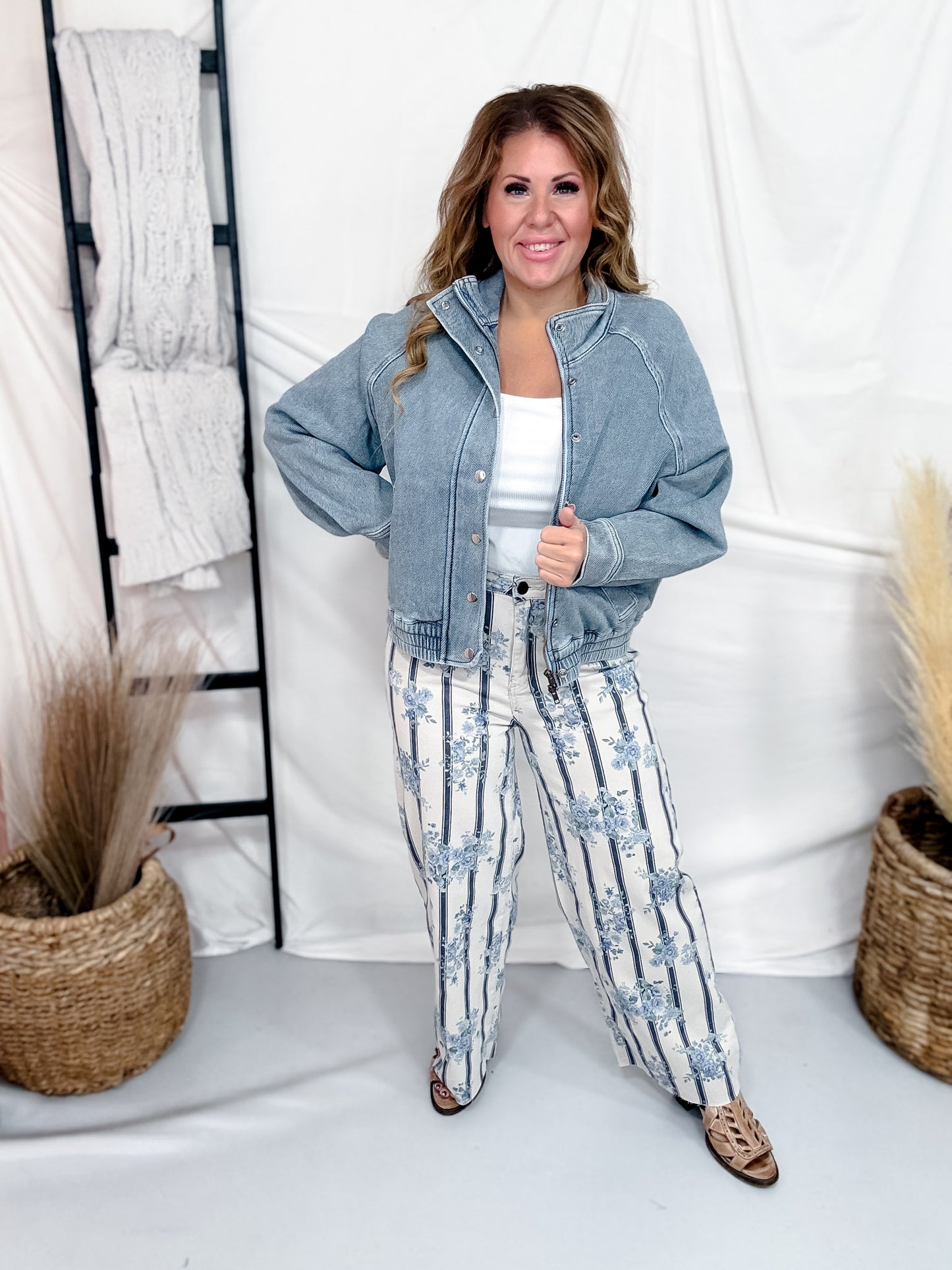 Judy Blue Denim Bomber Jacket
