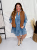 Reversible Brown & Floral Puffer Vest