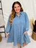 Long Sleeve Denim Mini Dress