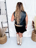 "Whiskey Creek" Black Button Up Vest FINAL SALE