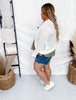 Off White Open Knit Pullover Cocoon Body Cardigan