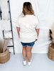 Solid Cotton V-Neck Short Sleeve Top (8 Colors)