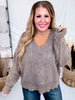 Taupe Vintage Vibe Cable Knit Sweater