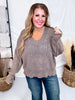 Taupe Vintage Vibe Cable Knit Sweater